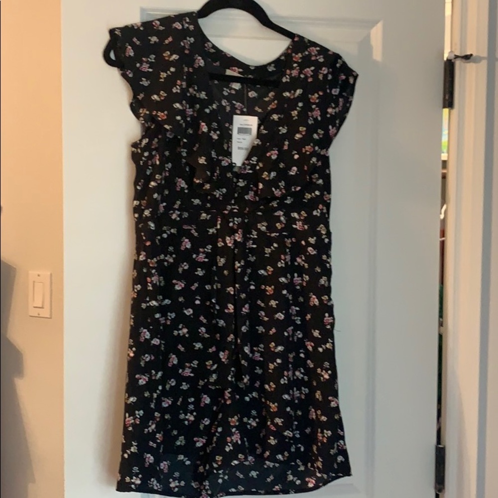 pattern ruffle romper